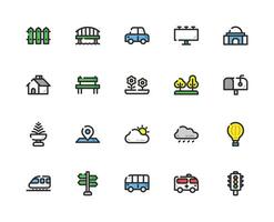 City Colored Icon for User Interface for UIUX, Background Image, Website, and Mobile App. vector