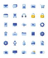 Collection of Essential Gradient Icon for User Interface, Mobile App, and Website vector