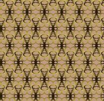 Seamless original pattern in golden color on beige background for fabric or wallpaper vector