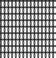 Seamless geometric pattern of ovals in the form of a black patterned lattice on a white background vector