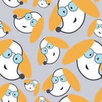 Funny dog seamless pattern for textile, wallpaper and wrapping paper vector
