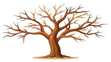 Dry Tree Illustration tree with no leaves on it vector