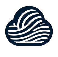 Cloud icon, illustration, isolated on white background vector