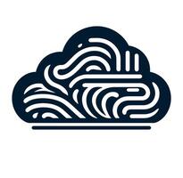Cloud icon on white background vector