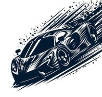 Car logo with a red and white background vector