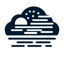 A cloud with a sun and moon on it vector