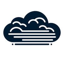 Cloud icon illustration isolated on a white. vector