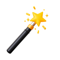A magic wand with a star on it png