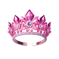 A pink crown with diamonds on it png