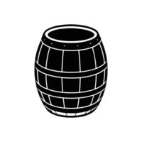Simple Wine Barrel Silhouette A simple, elegant silhouette of a wooden wine barrel, perfect for illustrating concepts related to winemaking, storage, and rustic charm. vector