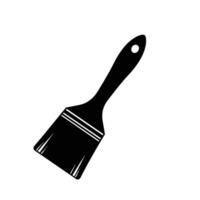 Brushstrokes of Precision A detailed silhouette of a paintbrush, emphasizing the tool's form and potential vector