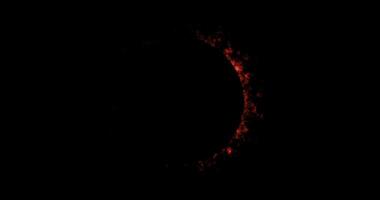Moon passing front the sun in a total solar eclipse video