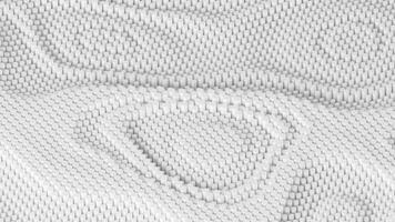 3d rendering animation background with abstract moving shape in white color video