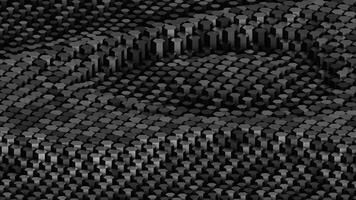 3d rendering animation background with abstract moving shape in black and grey color video