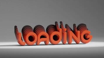 Bouncing letters 3D loading text animation. Bounce effect animated cartoon preloader, ui element 4K loader motion graphic. Jumping letters download, upload progress indicator video