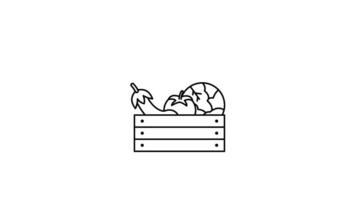 Vegetable Harvest Animation Black and White. Suitable for agriculture, ecology and environment content. 2d animation 4k. Transparent Background. video