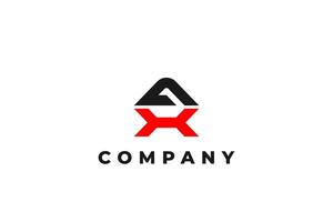 letter gx or gh abstract business modern minimalist logo vector