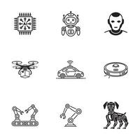 Robotics and Automation Icons Set vector