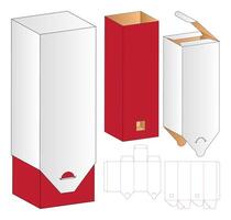 A set of different boxes and a red one vector