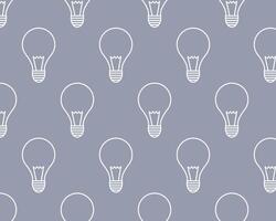 Light bulbs outline pattern. illustration. vector