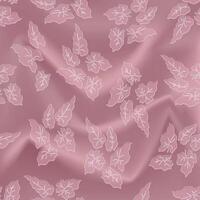 Flourish leaves ornament over soft folds background. Nature seamless pattern. The texture of textile with floral garden motif. vector