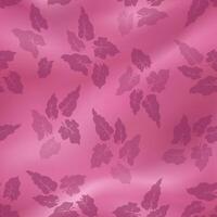 Flourish leaves over soft folds background. Nature seamless pattern. T vector