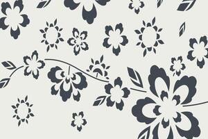 A black and white floral design on a white background vector