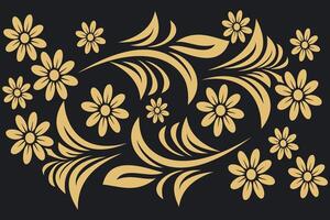 Abstract floral background with leaf seamless pattern. vector