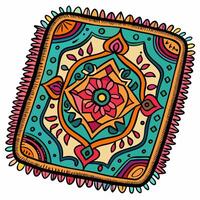 Colorful Intricate Mandala Design Illustration for Bohemian Projects vector