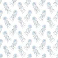 Jellyfish seamless pattern. Childish Pattern for cards, invitations, designs in nautical style vector