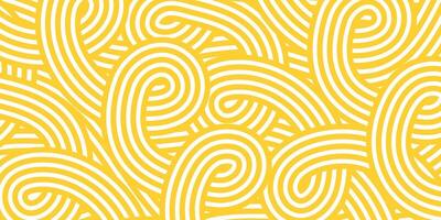 Noodle pattern on yellow background. Spaghetti texture. Abstract background for Italian menu. vector