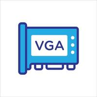 VGA Computer Graphics Card vector