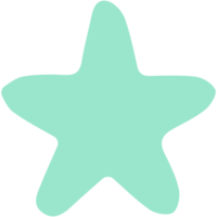 A starfish icon in a light green color png