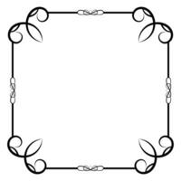 Ornamental label frames. decorative vintage frame and retro badge vector