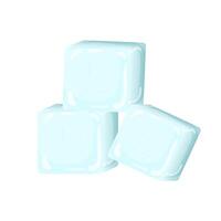 Ice cubes isolated on white background vector