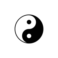 A black and white yin-yang symbol is depicted, representing the harmony and balance between opposing forces cutouts png