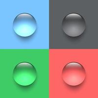 Waterdrop, raindrop or dew on a green, blue, red and grey background. Graphic design. vector