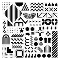 abstract basic geometric memphis shape vector
