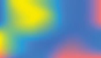 Vibrant Blue Yellow and Red Abstract Gradient Blur Background Design vector