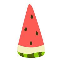 Small triangular watermelon slice. illustration. vector