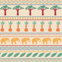 Tropical seamless retro pattern in African style. vector