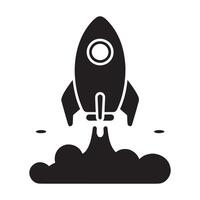 Rocket in flat design vector