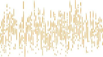 Gold Abstract Dripping Lines on White Background. vector