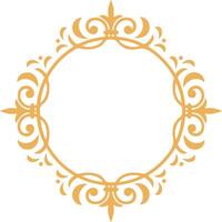 Elegant Ornate Golden Frame Design for Invitations and Decorations. vector