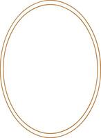 Minimalist Double Line Gold Circle Frame for Elegant Designs. vector