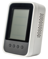 Digital weather station displaying temperature and time on a transparent background png