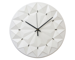Geometric wall clock with a unique three-dimensional look on a transparent background png