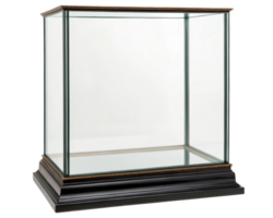 Elegant display case for showcasing items on a transparent background png