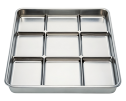 Multi-compartment tray for food on a transparent background png
