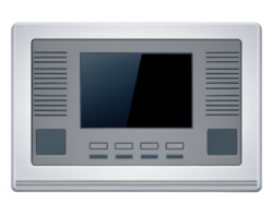 Sleek control panel with buttons and display on a transparent background png